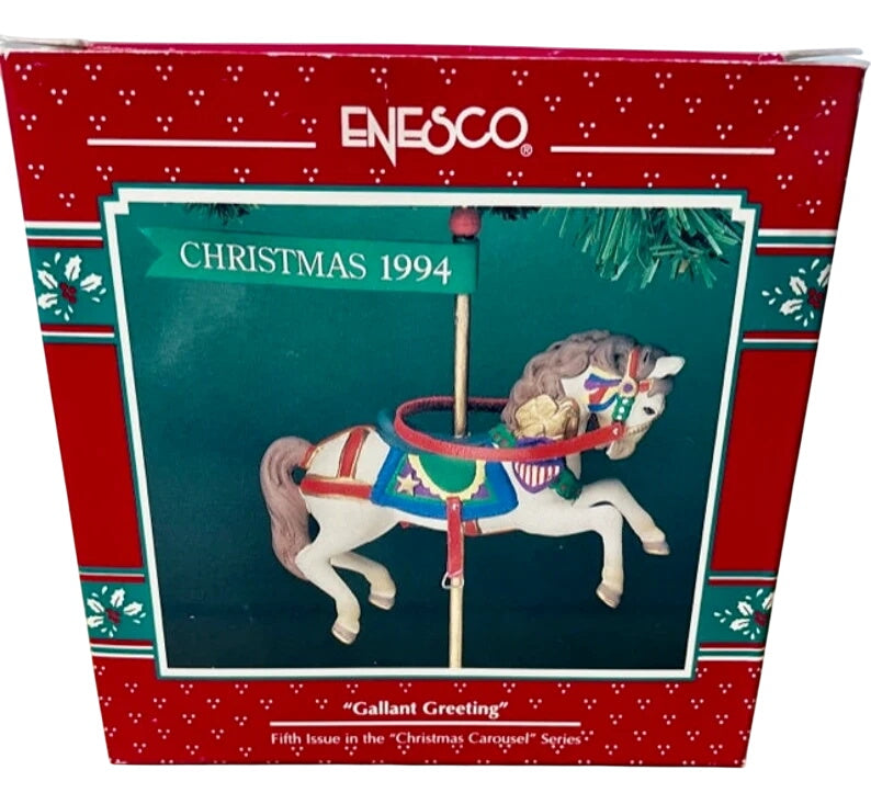 1994 Gallant Greeting - Fifth Issue in the "Christmas Carousel" Series (Carousel Horse)
