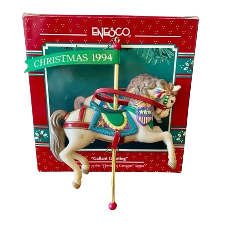 1994 Gallant Greeting - Fifth Issue in the "Christmas Carousel" Series (Carousel Horse)