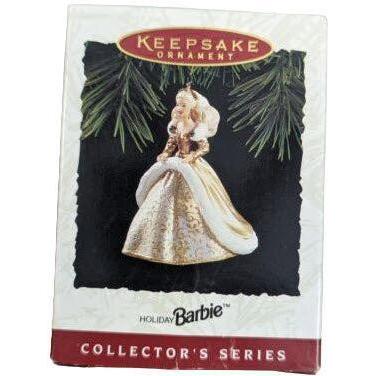 1994 Gold/Ivory Gown Hallmark Ornament (Holiday Barbie) QX5216