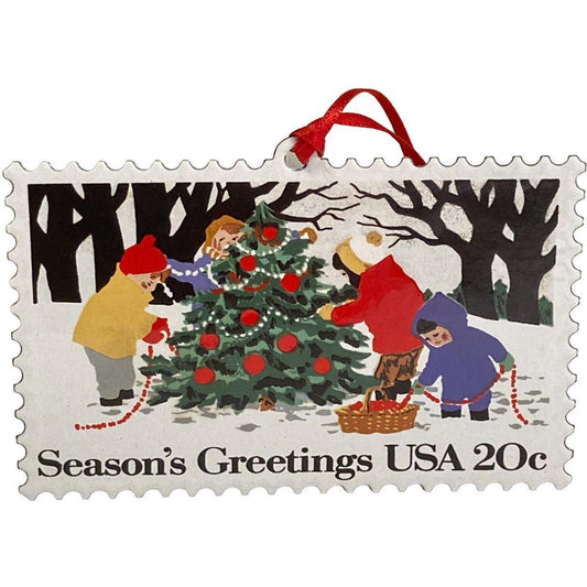 1994 Hallmark Ornament (1982) Snow Scene from Snow Hallmark Ornament (U.S. Christmas Stamps) QX5206