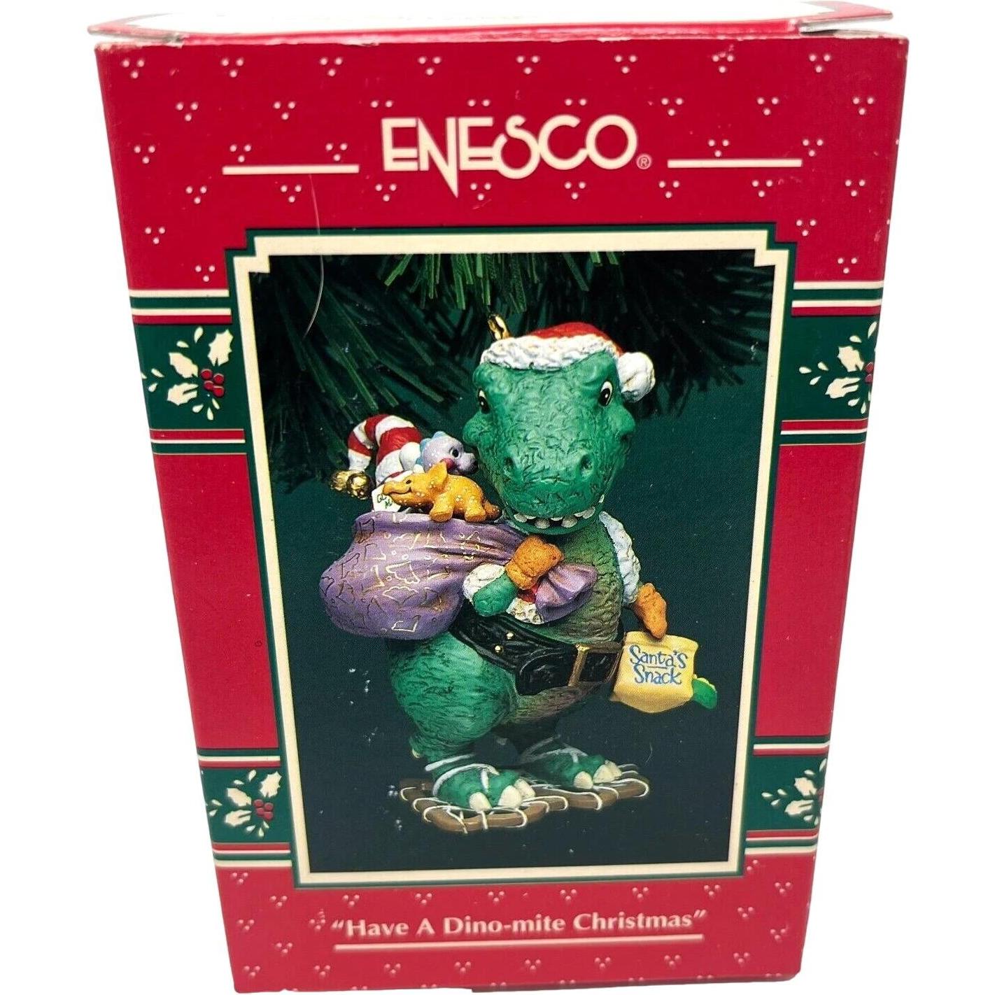 1994 Have A Dino-mite Christmas Enesco Ornament (Dinosaur) 599023
