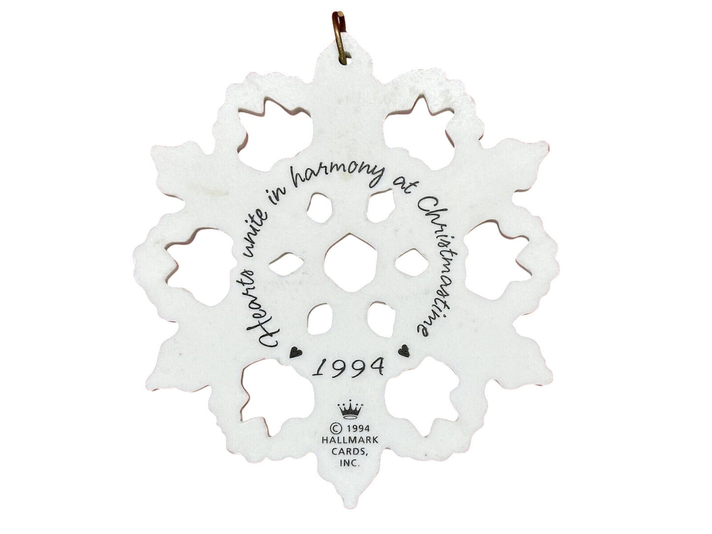 1994 Hearts in Harmony Hallmark Ornament (Snowflake) QX4406
