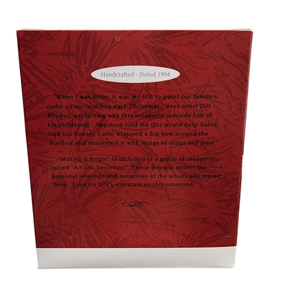 1994 Making It Bright Hallmark Ornament (Mailbox) QX5403