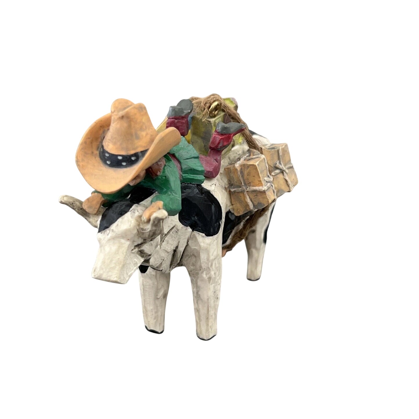 1994 Roundup Time Cow Hallmark Ornament (Folk Art Americana) QK1176