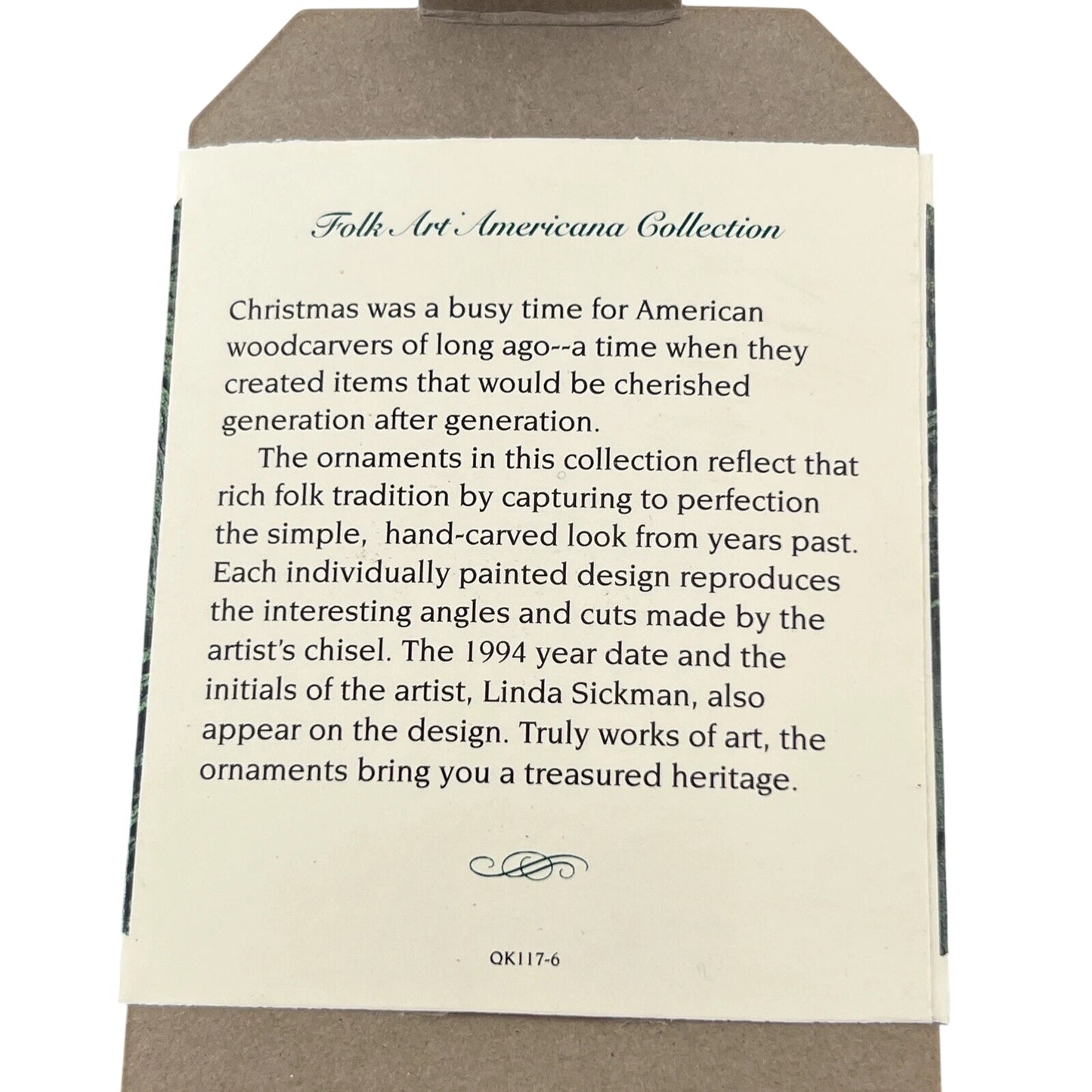 1994 Roundup Time Cow Hallmark Ornament (Folk Art Americana) QK1176