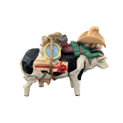 1994 Roundup Time Cow Hallmark Ornament (Folk Art Americana) QK1176