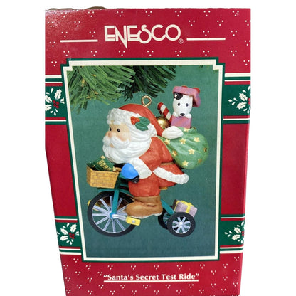 1994 Santa's Scret Test Ride Enesco Ornament (Santa Claus) 599107