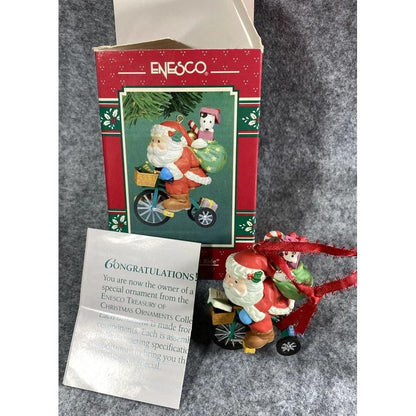 1994 Santa's Scret Test Ride Enesco Ornament (Santa Claus) 599107