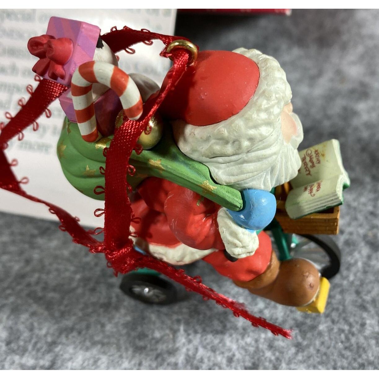 1994 Santa's Scret Test Ride Enesco Ornament (Santa Claus) 599107