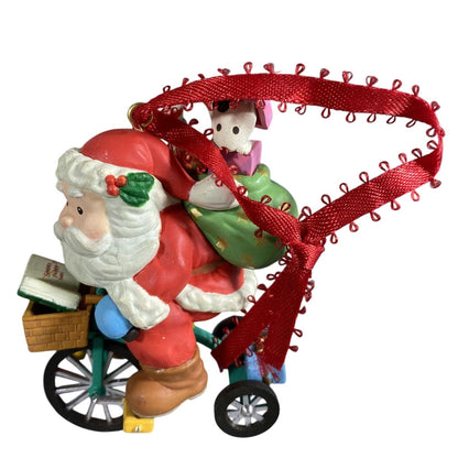 1994 Santa's Scret Test Ride Enesco Ornament (Santa Claus) 599107