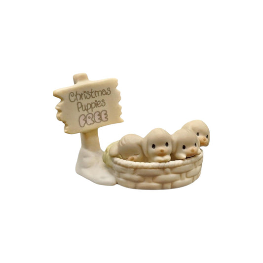 1994 Sugar Town Free Christmas Puppies Figurine (Precious Moments)