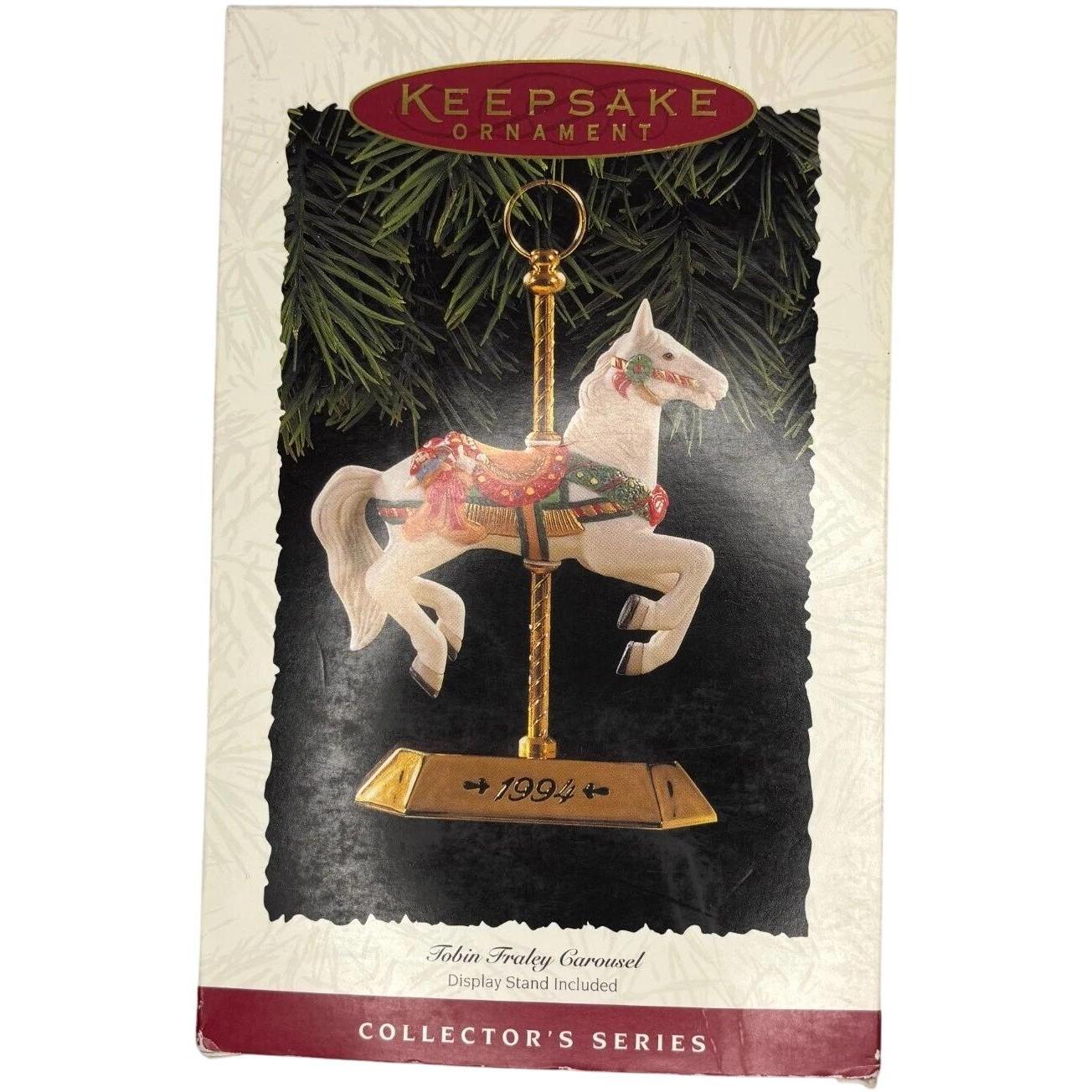 1994 White Hallmark Ornament (Tobin Fraley Carousel Horse) QX5223