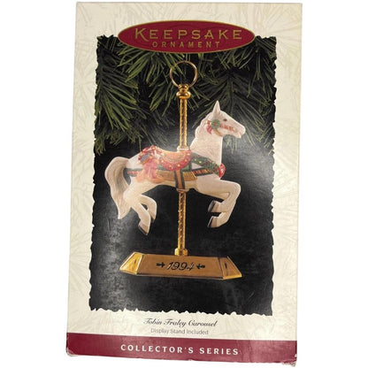 1994 White Hallmark Ornament (Tobin Fraley Carousel Horse) QX5223