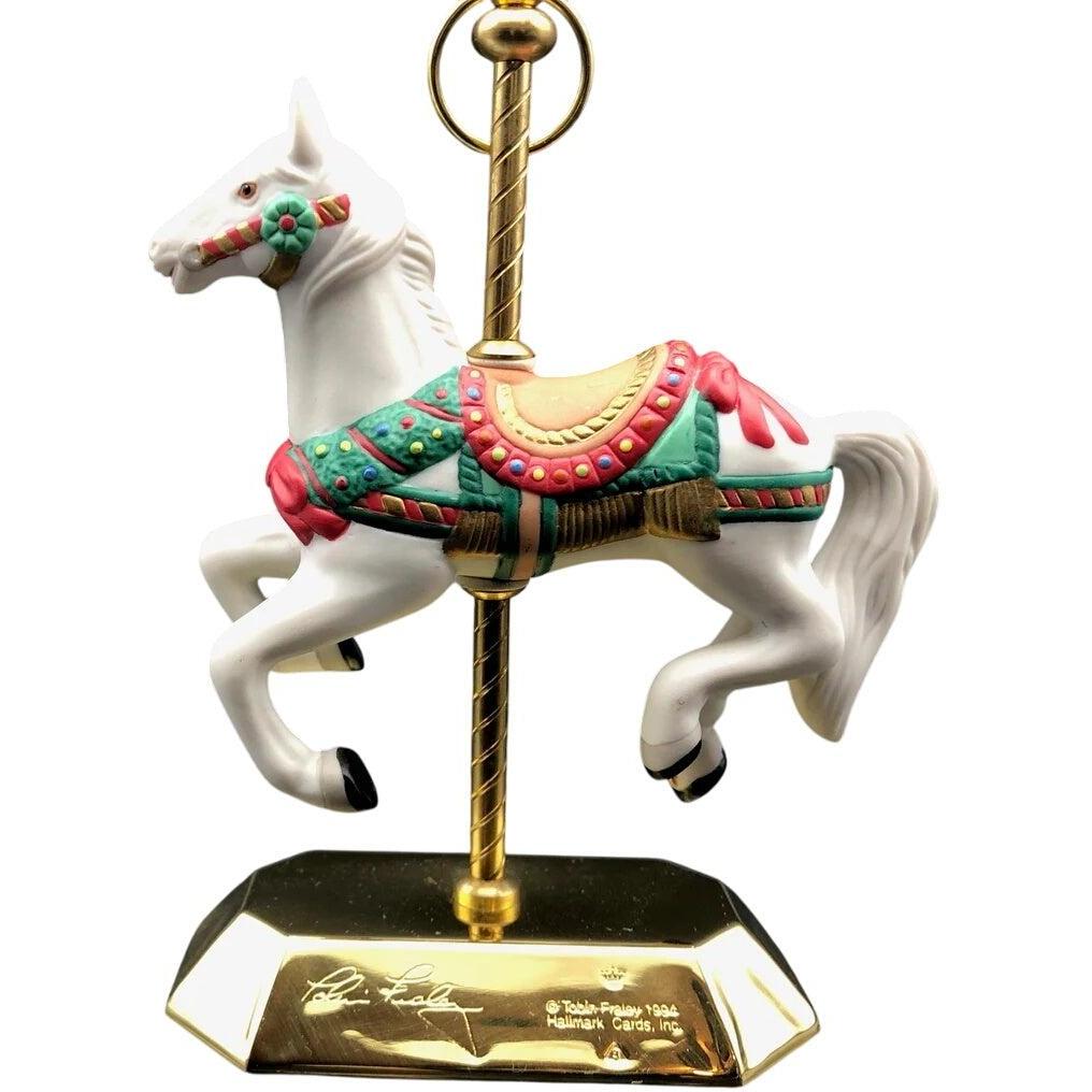 1994 White Hallmark Ornament (Tobin Fraley Carousel Horse) QX5223