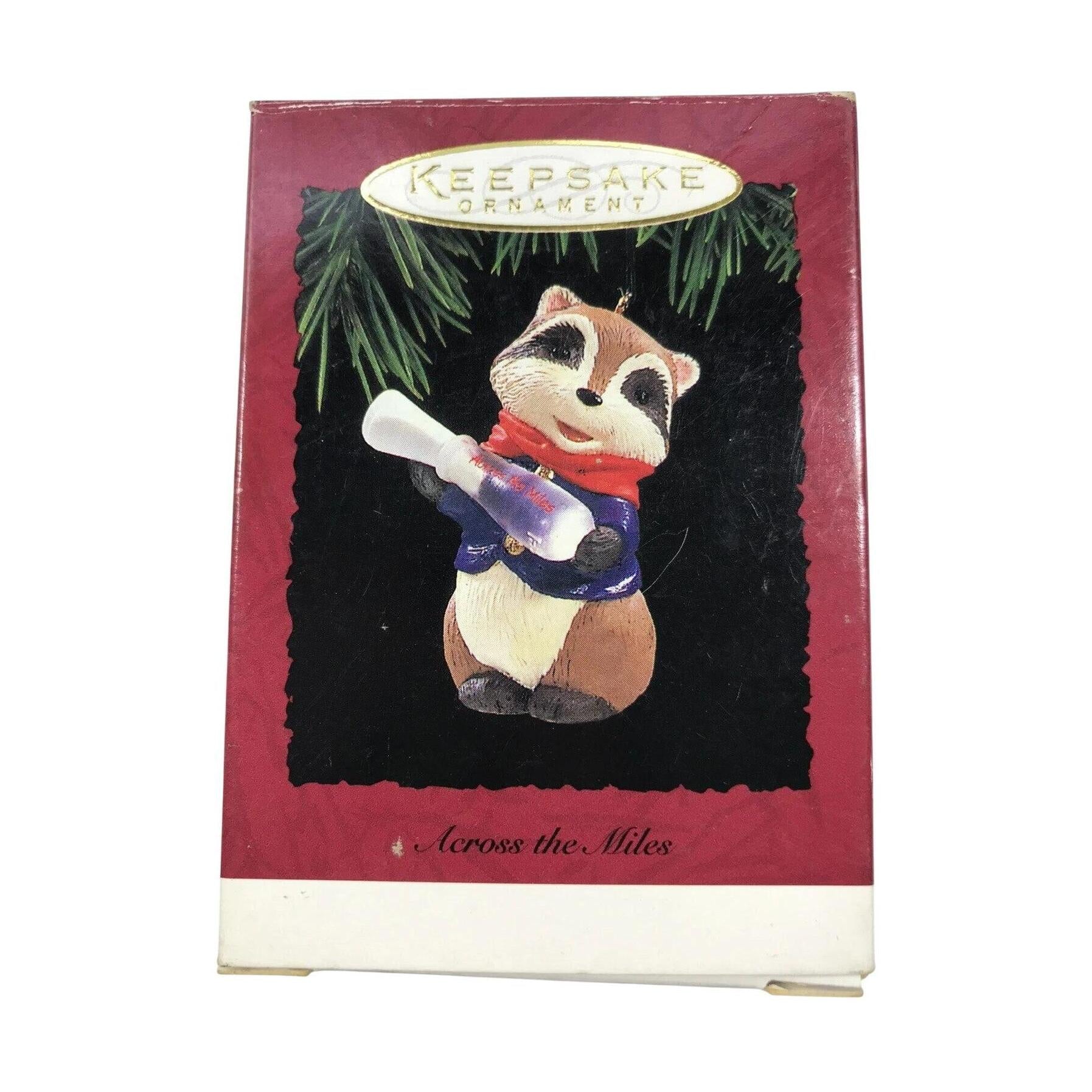 1994 Across the Miles Hallmark Ornament (Raccoon) QX5656 Image2