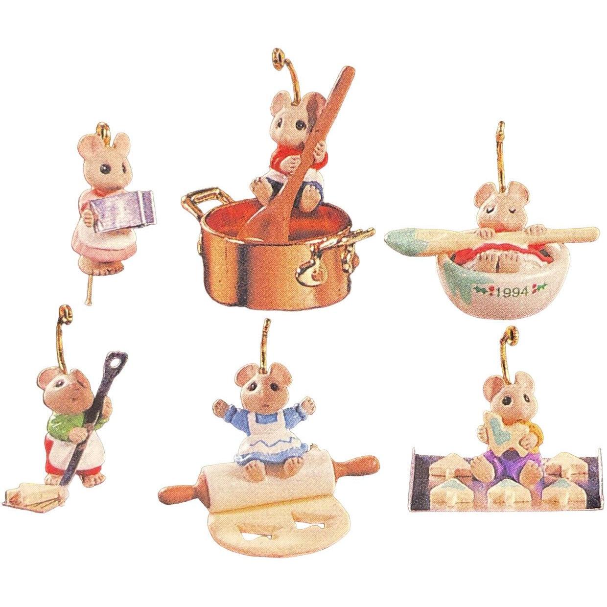 1994 Baking Tiny Treats Hallmark Ornament (Six Mice) QXM4033