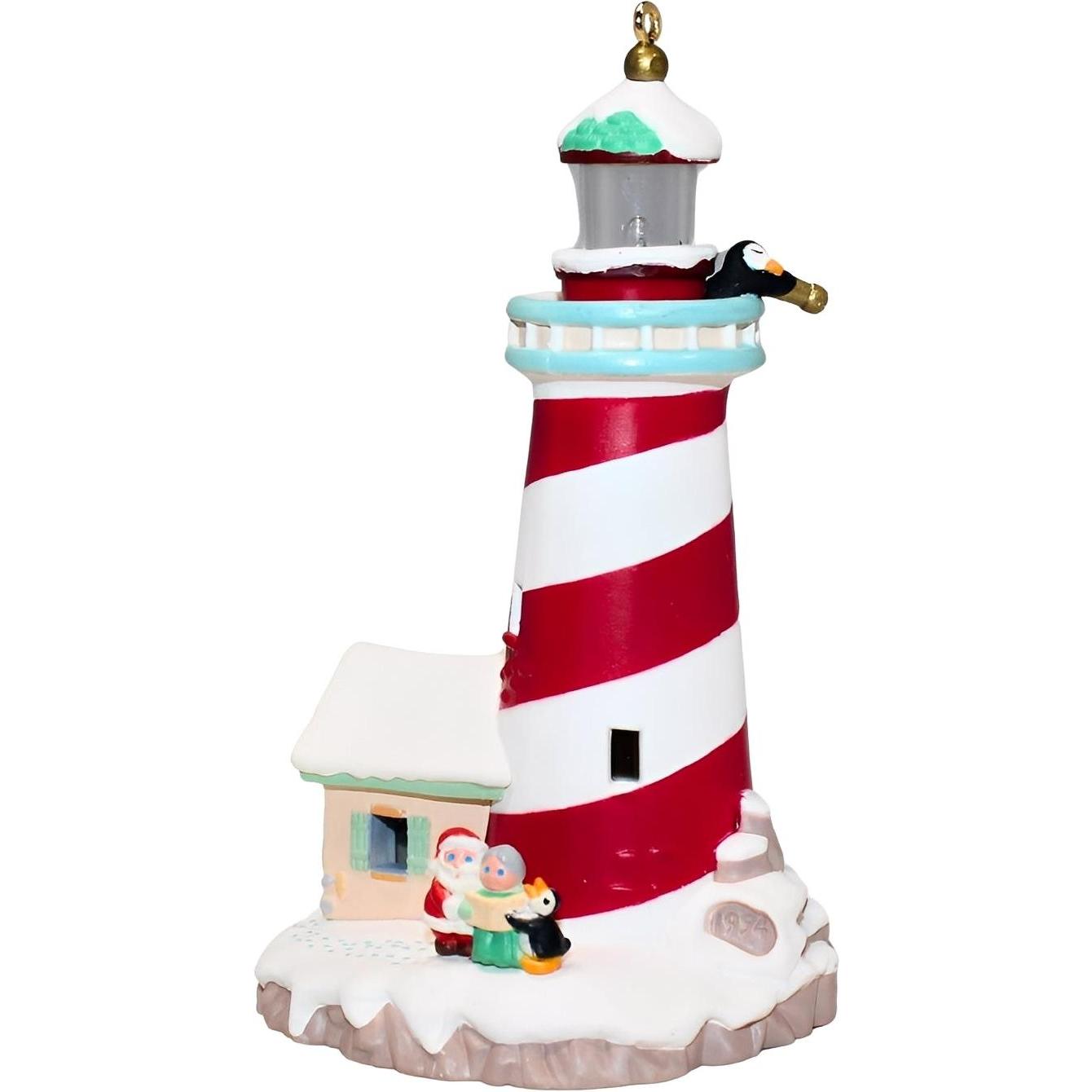 1994 Candy Cane Lookout Hallmark Ornament (Lighthouse) QLX7376