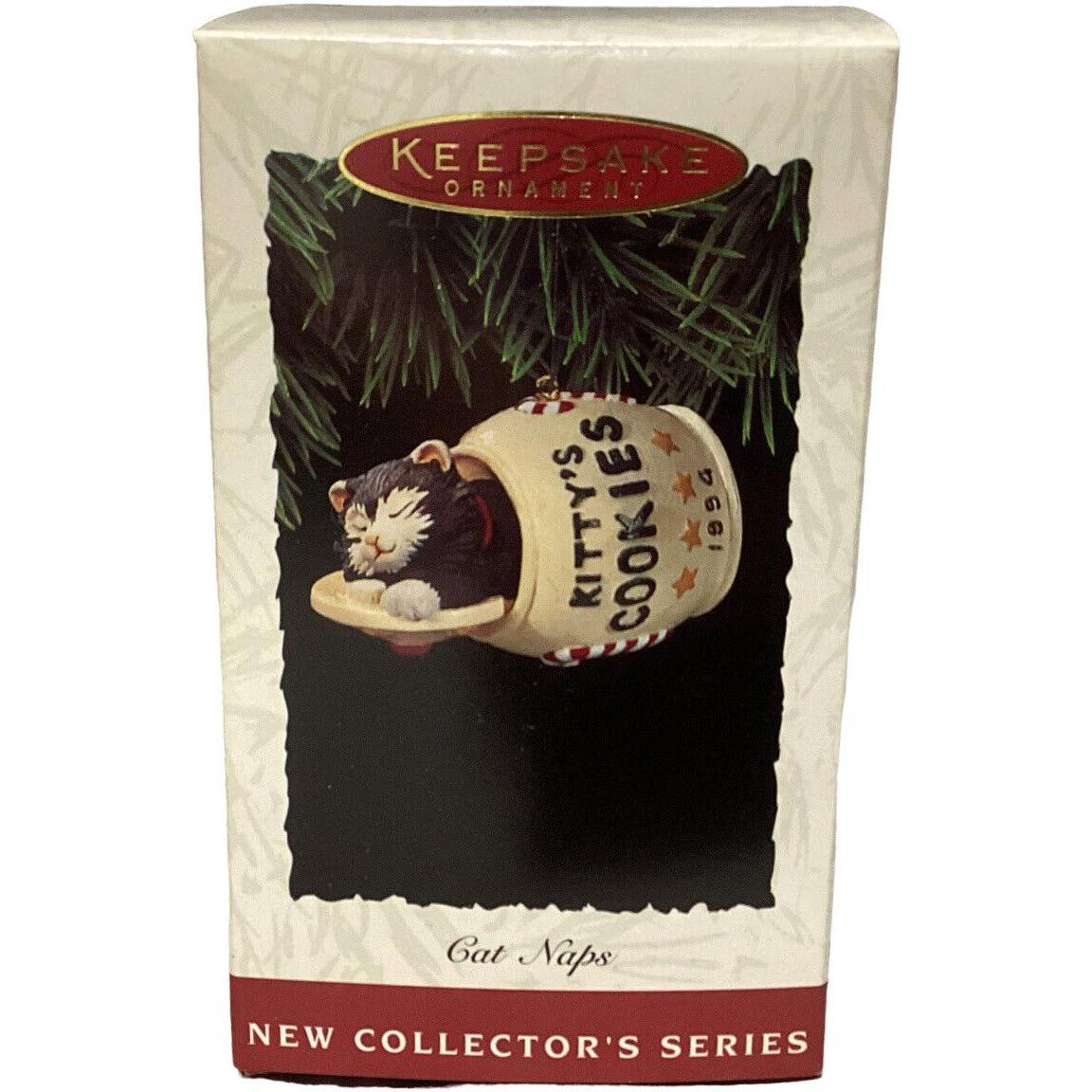1994 Cat in Cookie Jar Hallmark Ornament (Cat Naps) QX5313