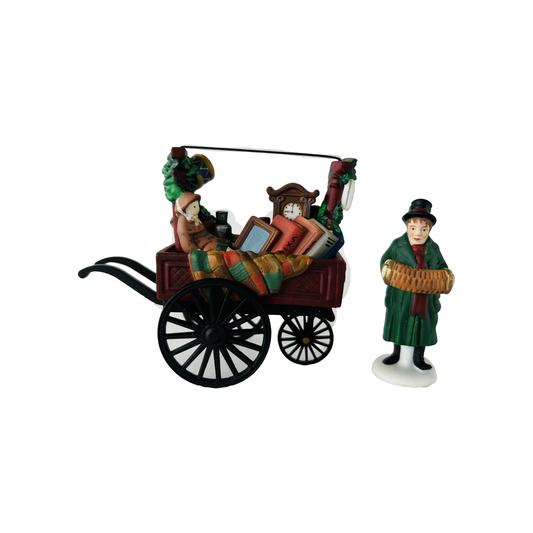 1994 Chelsea Market Curiosities Monger & Cart – Heritage Village Dept 56 #5827-0 Image1