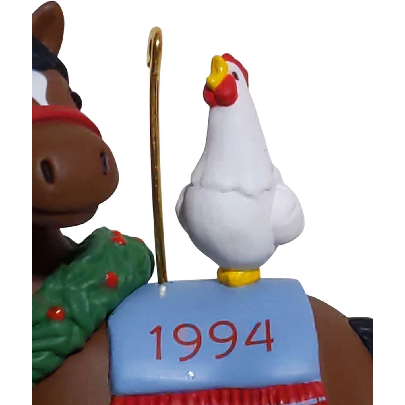 1994 Cock-a-Doodle Christmas Hallmark Ornament (Chicken) QX5396