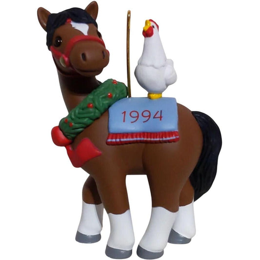 1994 Cock-a-Doodle Christmas Hallmark Ornament (Chicken) QX5396