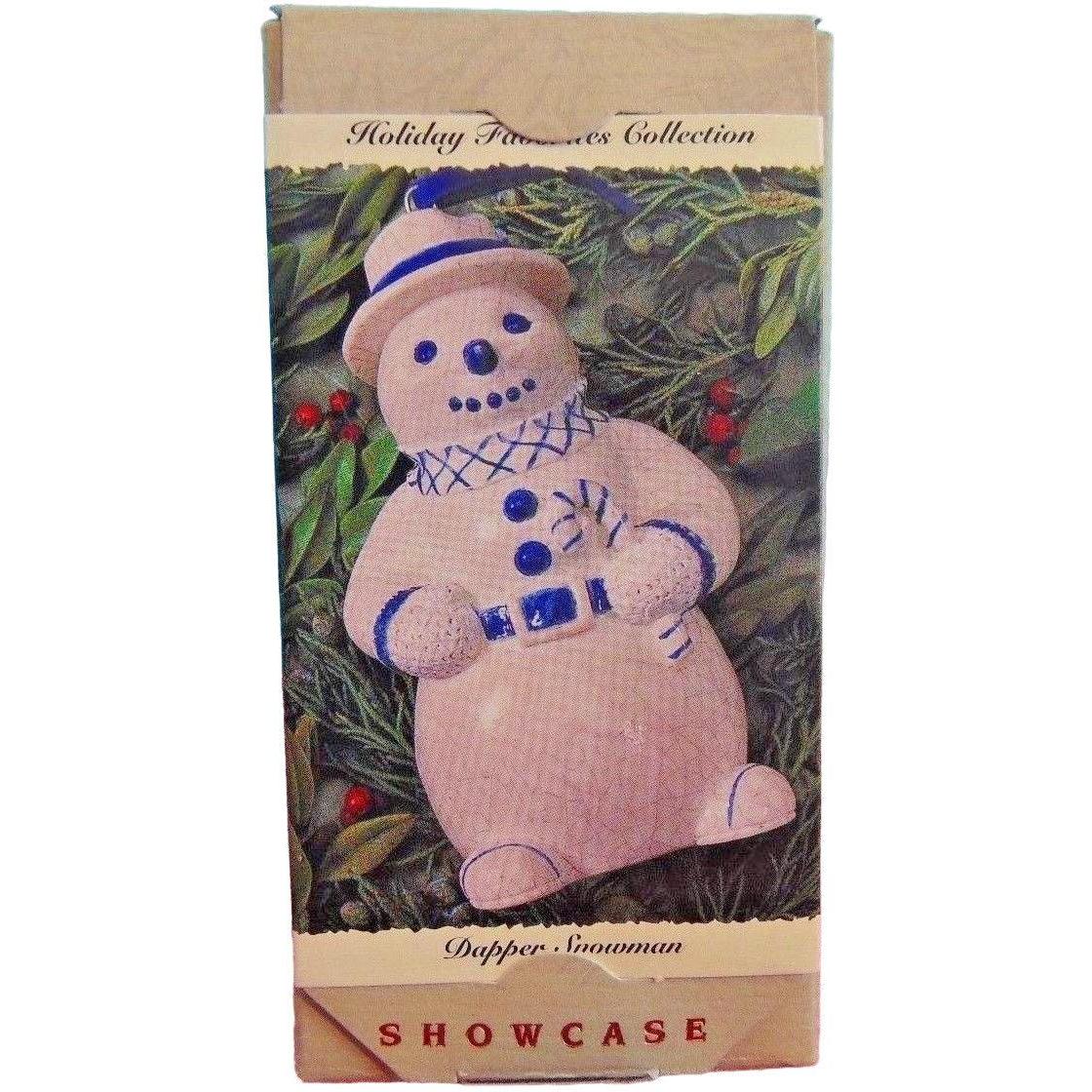 1994 Dapper Snowman Hallmark Ornament (Holiday Favorite Collection) QK1053