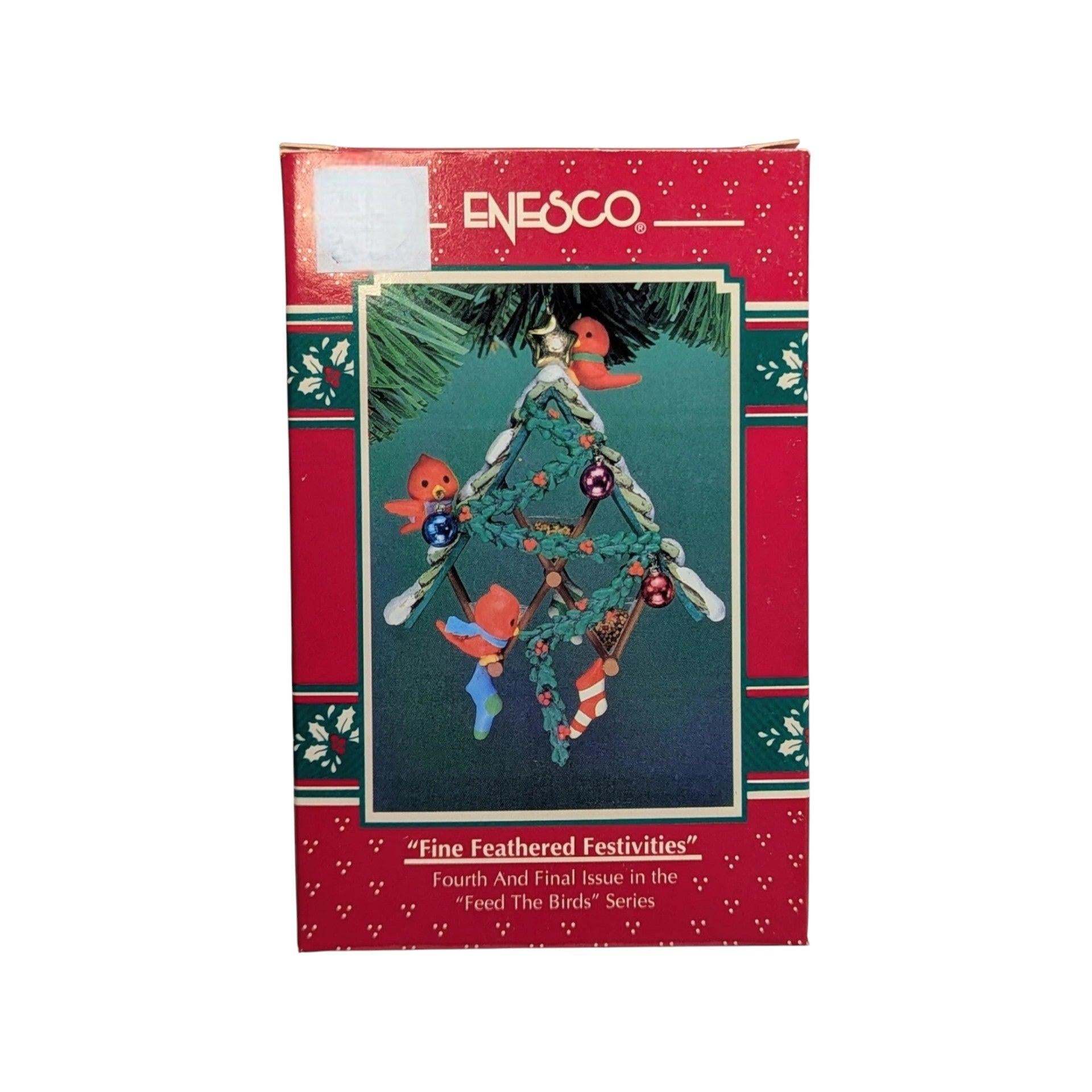 1994 Fine Feathered Festivities - Feed the Birds Enesco Ornament (Bird) 582425 Image2