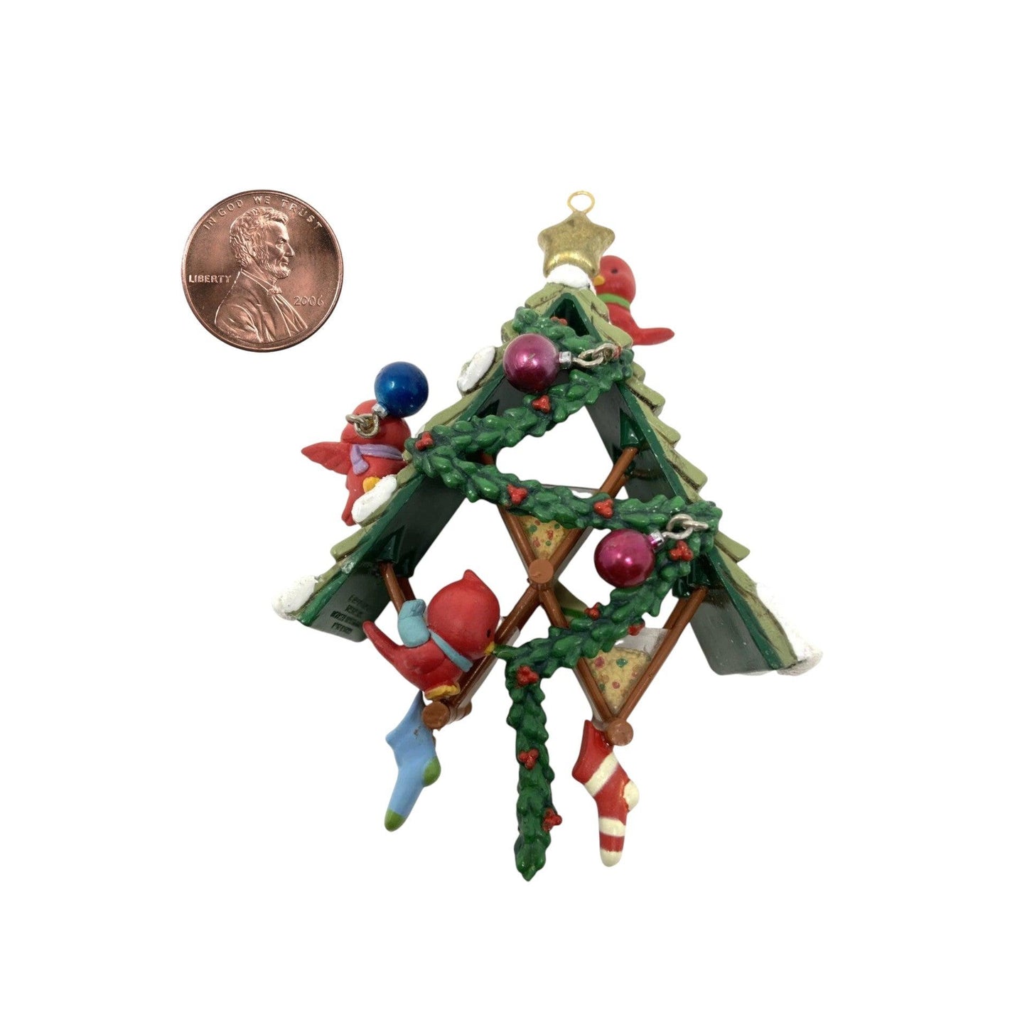 1994 Fine Feathered Festivities - Feed the Birds Enesco Ornament (Bird) 582425 Image3