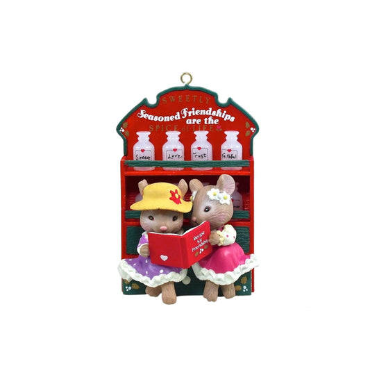 1994 Friends Are The Spice of Life - Fifth Issue in the "Best Friends" Series Enesco Ornament (Mouse) 551619 Image1