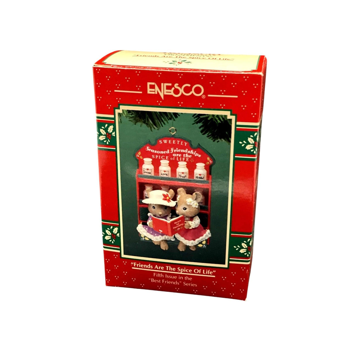 1994 Friends Are The Spice of Life - Fifth Issue in the "Best Friends" Series Enesco Ornament (Mouse) 551619 Image2
