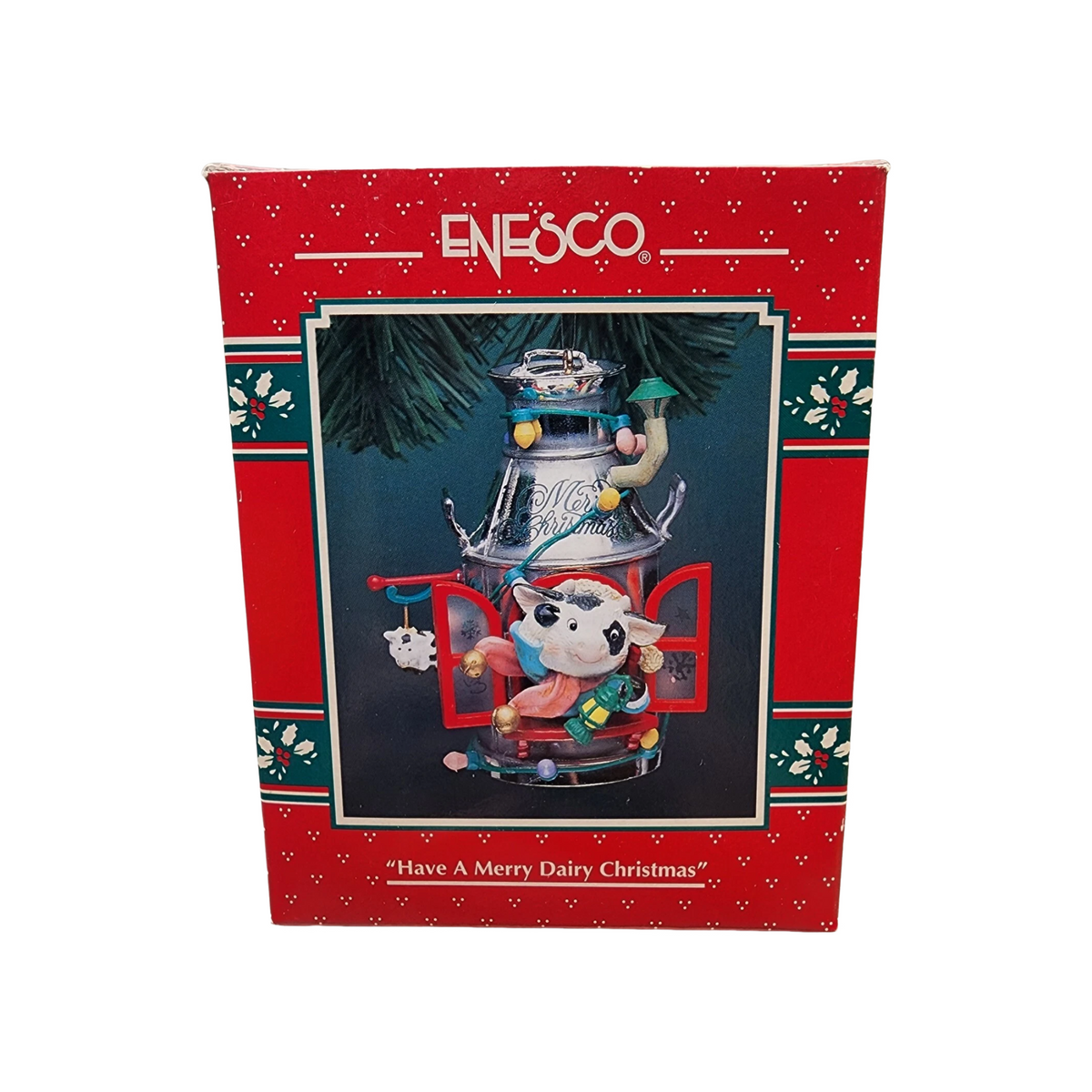 1994 Have A Merry Dairy Christmas - Cow Enesco Ornament (Animal) 596264 Image2