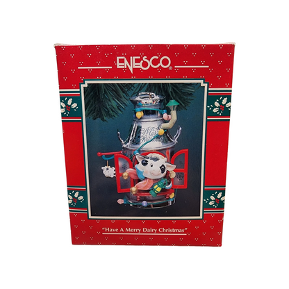 1994 Have A Merry Dairy Christmas - Cow Enesco Ornament (Animal) 596264 Image2