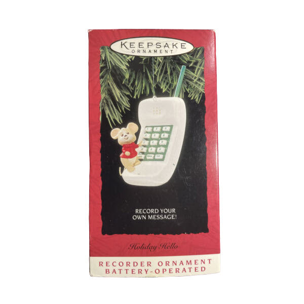 1994 Holiday Hello Hallmark Ornament (Mouse) QXR6116