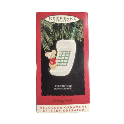 1994 Holiday Hello Hallmark Ornament (Mouse) QXR6116