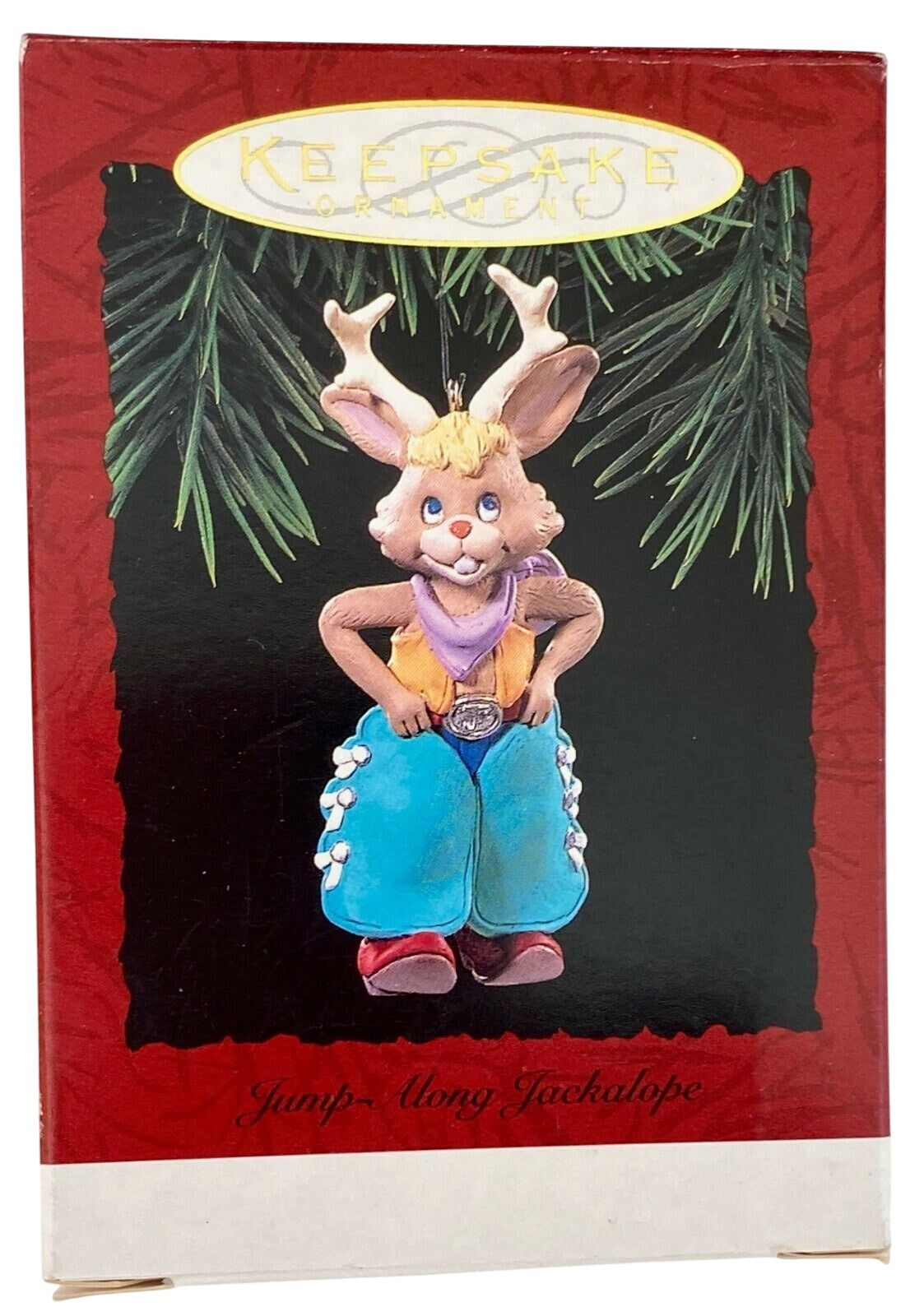 1994 Jump-Along Jackalope Hallmark Ornament (Rabbit) QX5756
