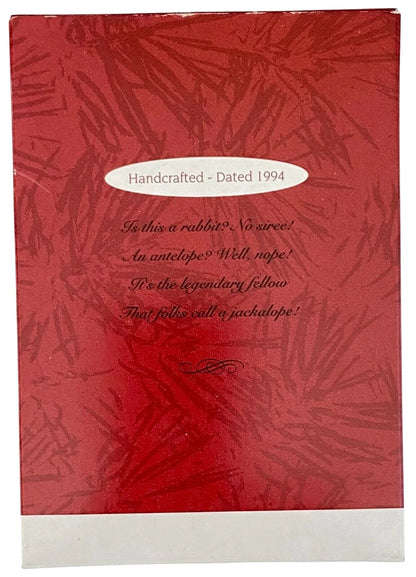 1994 Jump-Along Jackalope Hallmark Ornament (Rabbit) QX5756