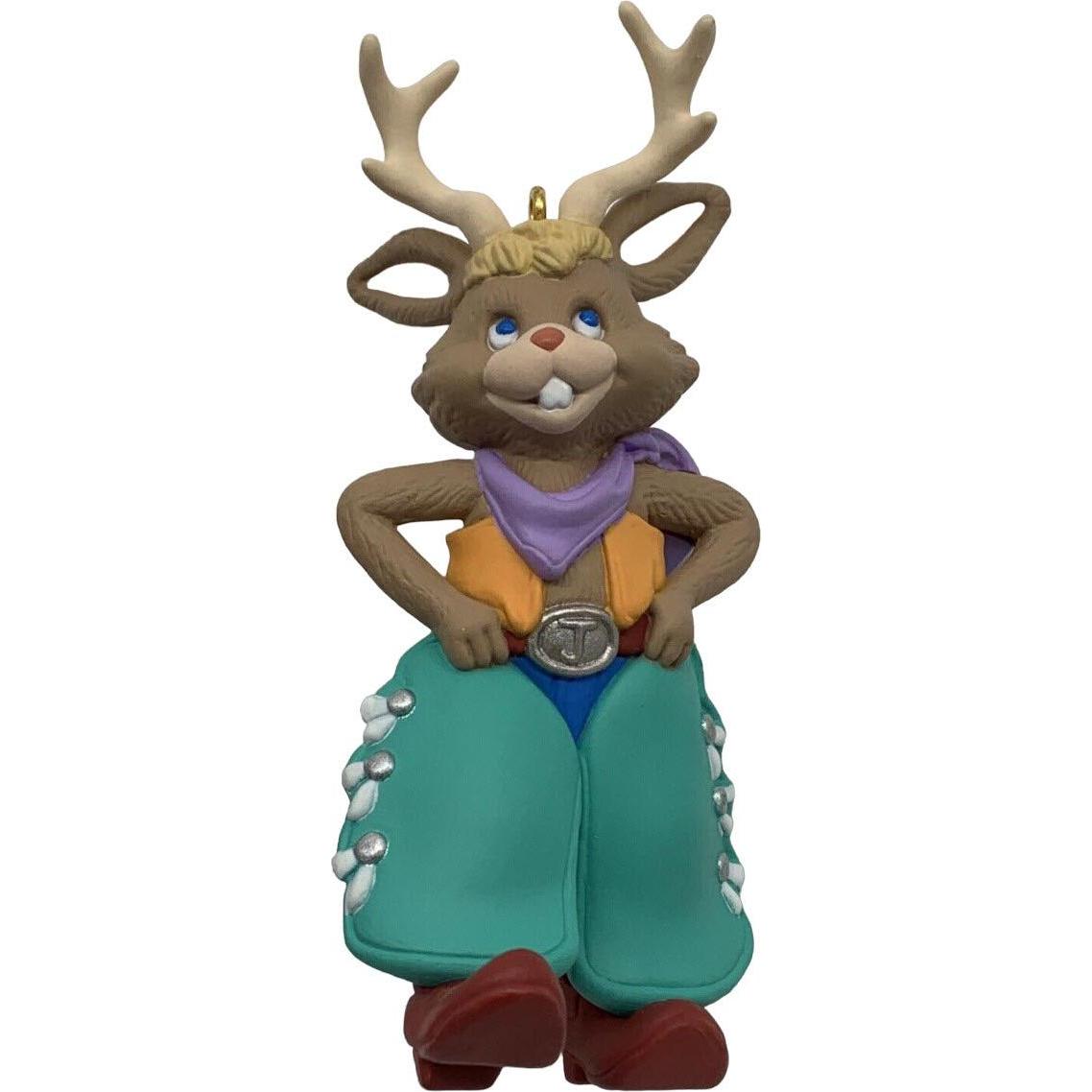 1994 Jump-Along Jackalope Hallmark Ornament (Rabbit) QX5756