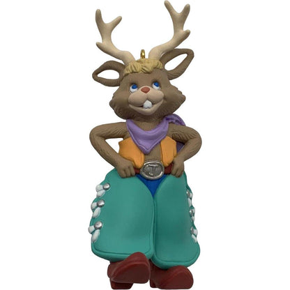 1994 Jump-Along Jackalope Hallmark Ornament (Rabbit) QX5756