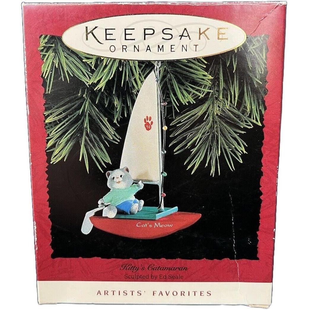 1994 Kitty's Catamaran Hallmark Ornament (Kitten) QX5416