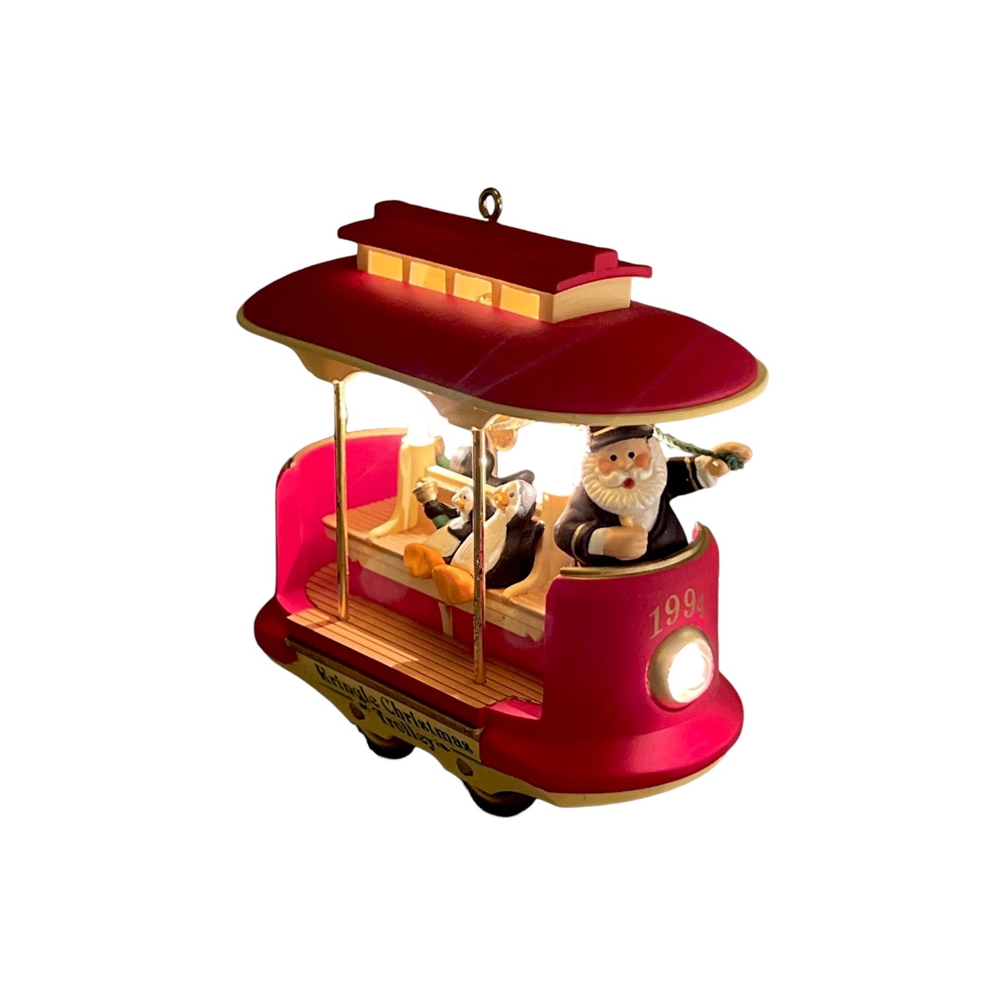 1994 Kringle Trolley Hallmark Ornament (Light) QLX7413 Image3