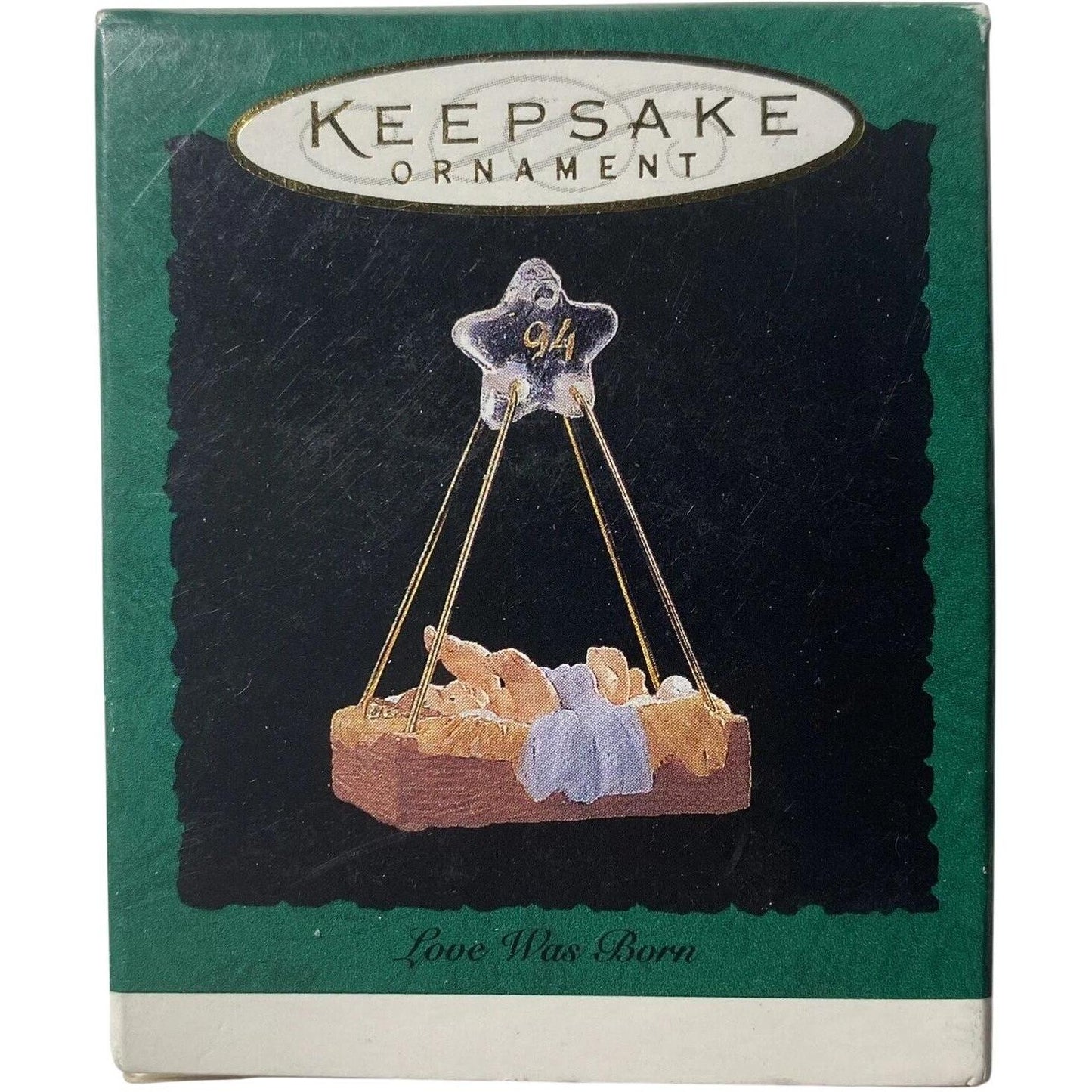 1994 Love Was Born Hallmark Ornament (Nativity) QXM4043