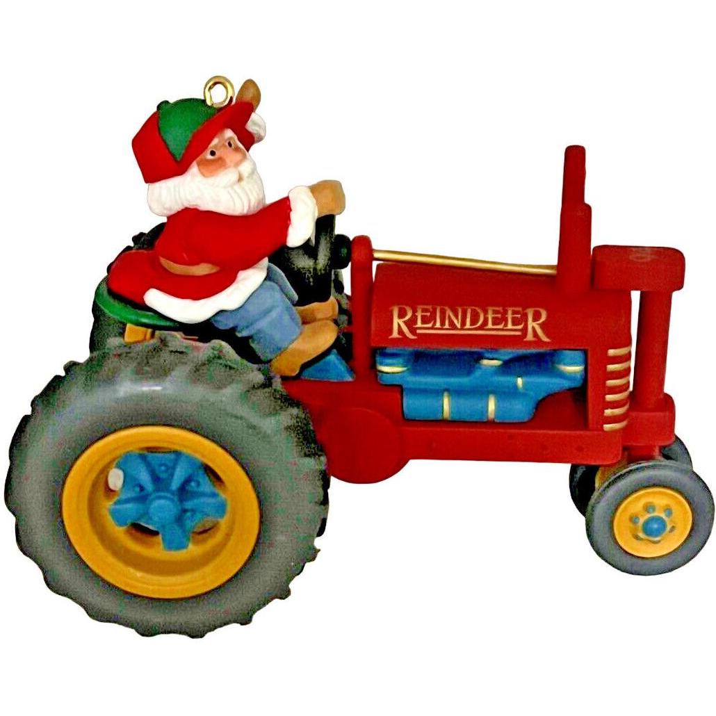 1994 Makin' Tractor Tracks Hallmark Ornament (Here Comes Santa) QX5296