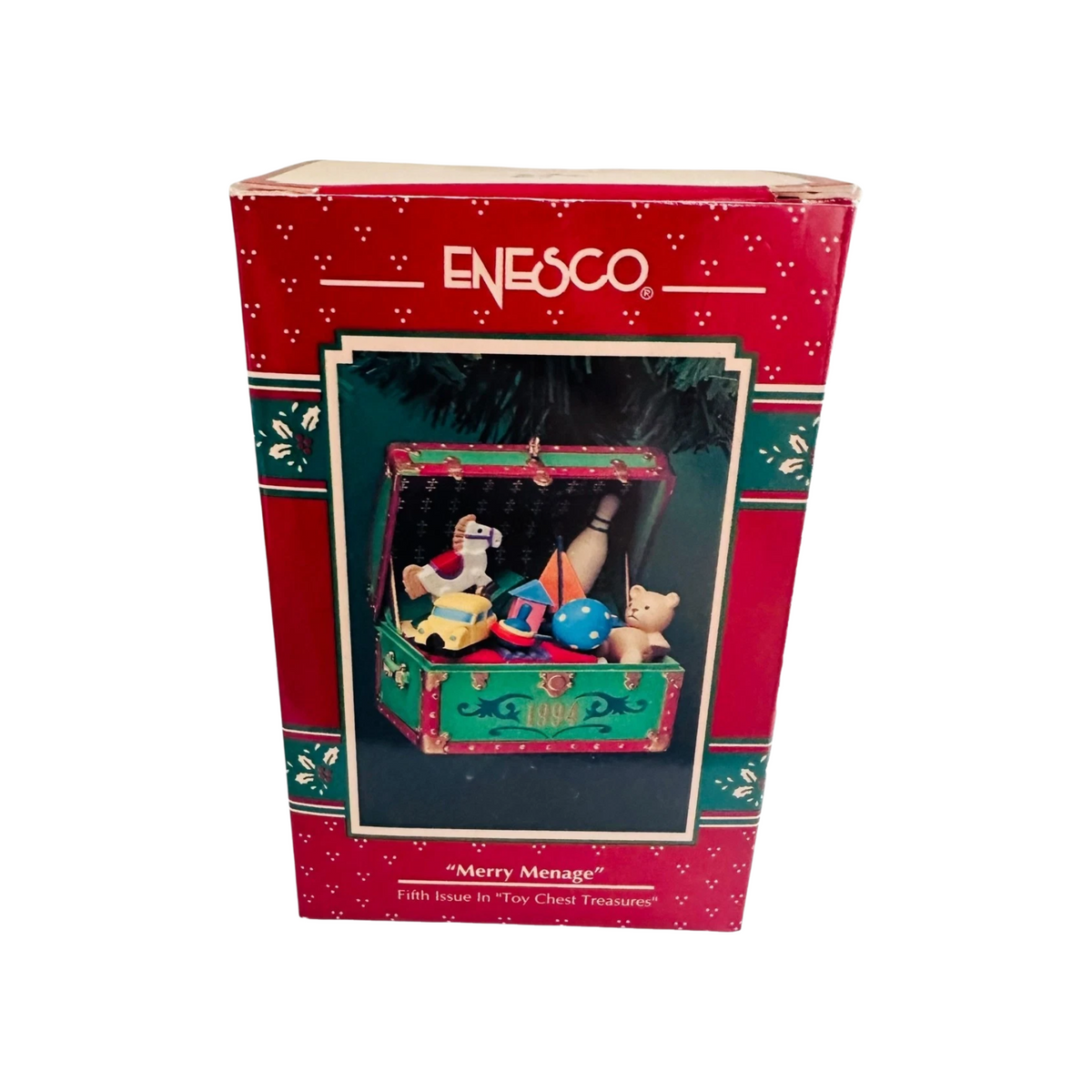 1994 Merry Menage - Fifth Issue in "Toy Chest Treasures" Enesco Ornament (Toys and Games) 598321 Image2