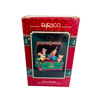 1994 Merry Menage - Fifth Issue in "Toy Chest Treasures" Enesco Ornament (Toys and Games) 598321 Image2