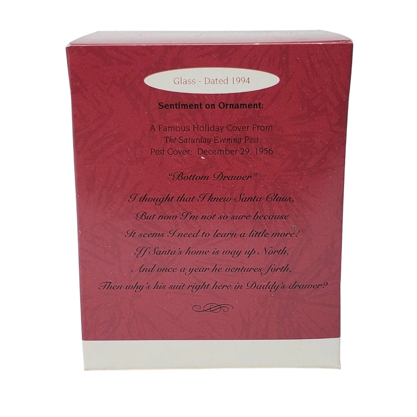 1994 Norman Rockwell Art Hallmark Ornament (Blown Glass) QX2413