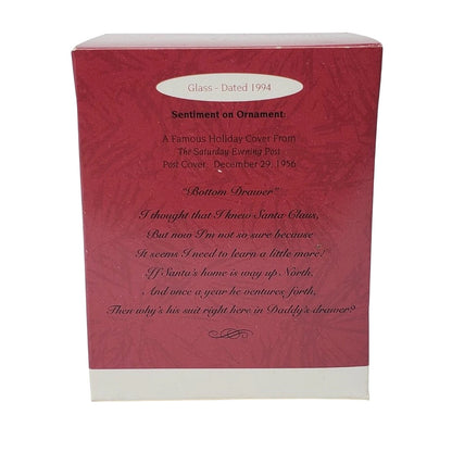 1994 Norman Rockwell Art Hallmark Ornament (Blown Glass) QX2413