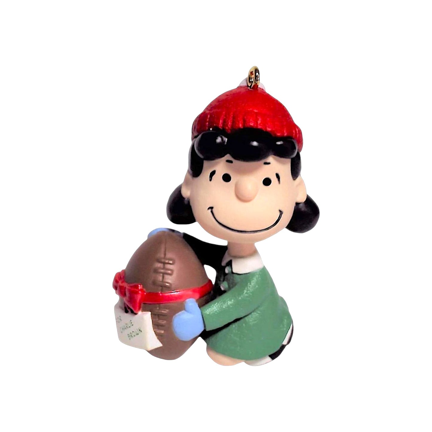 1994 Peanuts Gang - Lucy Football Surprise Hallmark Ornament (Peanuts) QX5203 Image1