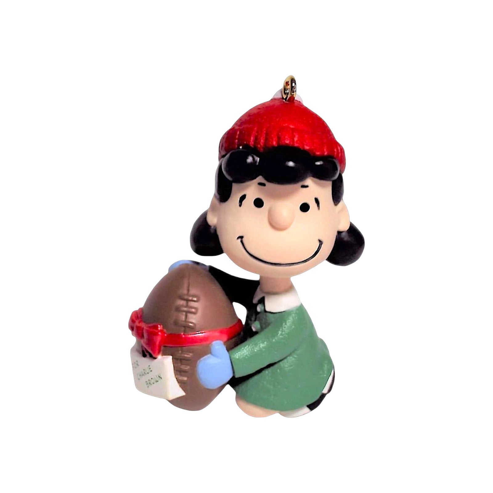 1994 Peanuts Gang - Lucy Football Surprise Hallmark Ornament (Peanuts) QX5203 Image1