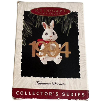 1994 Rabbit with Brass 1994 Hallmark Ornament (Fabulous Decade) QX5263