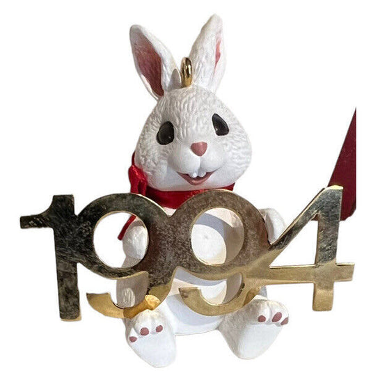 1994 Rabbit with Brass 1994 Hallmark Ornament (Fabulous Decade) QX5263